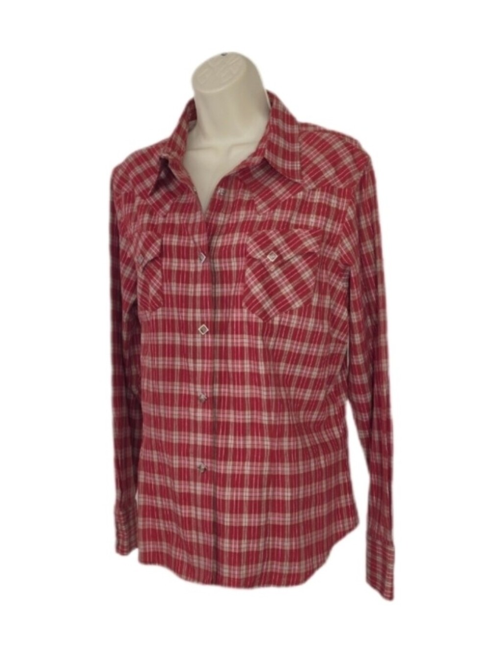 Roper Shirt Red Plaid Snap-Up Red Size XL